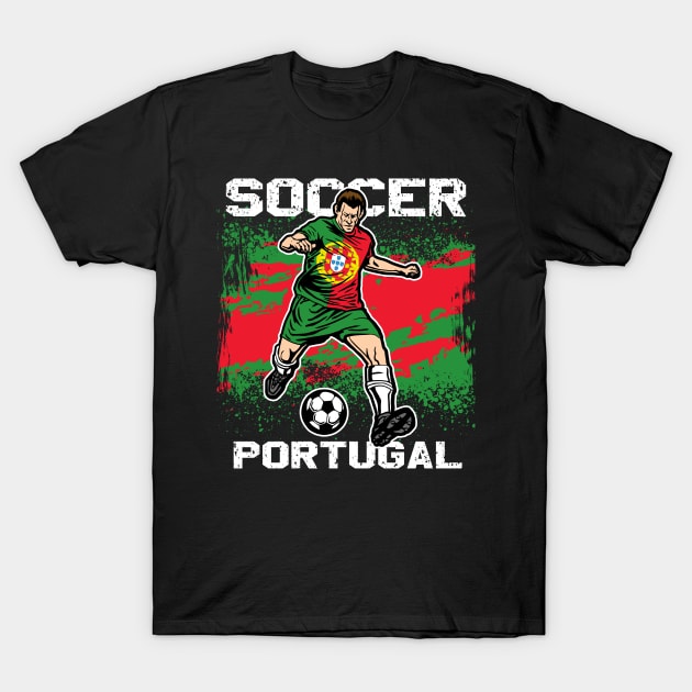 Portugal Futbol Soccer T-Shirt by megasportsfan